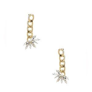 8 other reasons gold chain earrings with Crystal detail